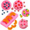 Brateuanoii 5 Piezas Moldes De Pastel De Silicona Fondant 3D Molde De Fruta, Molde Decoración De Tartas Herramientas, Hacer Bricolaje Dulces Chocolate Moldes, Moldes Silicona Reposteria Forma Frutas
