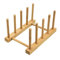 SZCXDKJ Support pour Assiettes de Cuisine en Bois de Bambou pour Planche à découper, égouttoir à Vaisselle, Organiseur pour Assiettes, Tasses, couvercles de Pot (1, 4 emplacements)