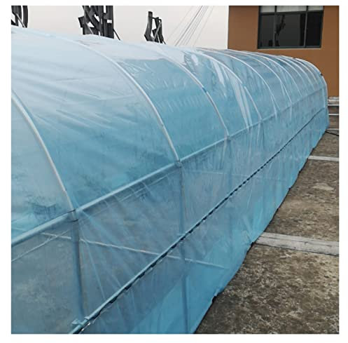 WIGING Film Plastique pour Serre, Film Polyéthylène Résistant Aux UV, Couverture Polytunnel pour Jardin Horticole Et Agriculture, Couverture Imperméable Transparente((WxL) 5x12m)