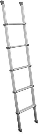OURECO Camper Etagenbettleiter, Zwillings-Etagenleitern Aus Metall, Zur Montage Der Einstiegsleiter,De, Leichte 5-Stufen-Leiter Mit Montagehalterungen, Silber