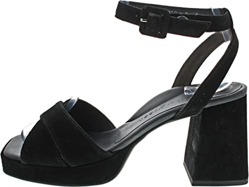 Paul Green Sandalette 6061-003, Rauleder, Schwarz, Damen EU 5,5/38,5