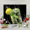 banjado Schneidebrett Glas mit Motiv Brasilianischer Cocktail - großes zweiteiliges Glasschneidebrett rechteckig 2 x 30 cm x 52 cm - auch verwendbar als Schneidebrett Herdabdeckung