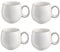 Cooks Professional Set of 4 Mugs Nordic Stoneware Mugs 490ml with Reactive Glaze Finish | X-Large Modern Stylish Ceramic Tea, Coffee, Hot Chocolate Drink Cups | Dishwasher & Microwave Safe | White