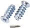 SKIR'CO (50 pièces) Vis Euro zinguées 6,3 x 16 mm, Vis de Glissière de Tiroir, Tête fraisée plate, Vis de charnière
