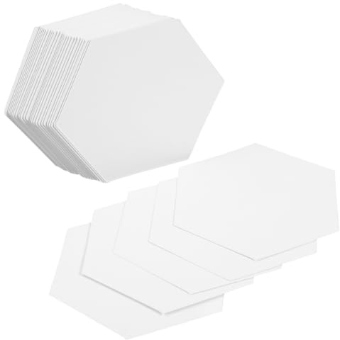 EXCEART Quilting Templates Patchwork Paper Piercing Mold 300Pcs Hexagon 1.38 Inch Precut Sewing Stencils for DIY Crafts Hand Decoration 3 Packs