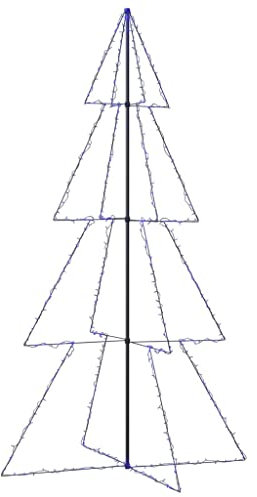 Bussandri Exclusive - Weihnachtsbaum Kegelform 360 LEDs Innen- und Außenbereich 143x250 cm