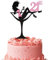 SYKYCTCY 1 Pack Happy 21th Birthday Cake Topper Glitter Heels Girls Bachelorette Cake Pick Cake Decorations for Girls Ladies Twenty-One Years Old Birthday Theme Party Supplies Pink
