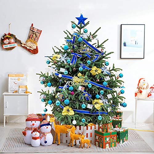 SOVORM Vero Albero di Natale da 7,2 Piedi, incernierato in Abete Rosso di Alta qualità, Include Supporto con Radici, Albero di Natale Ecologico, per Decorazioni Natalizie The New