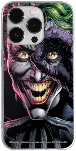 ERT GROUP custodia per cellulare per Iphone 14 PRO MAX originale e con licenza ufficiale DC, modello Joker 024 adattato in modo ottimale alla forma dello smartphone, custodia in TPU