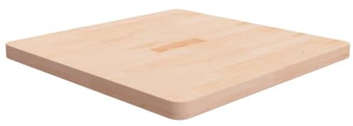 vidaXL Tischplatte Quadratisch Massivholzplatte Eichenplatte Holzplatte Platte Ersatztischplatte für Esstisch 70x70x4cm Eichenholz Unbehandelt