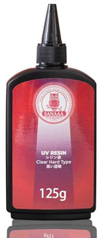 SANAAA Resina UV Cristalina Tipo Duro 125g - Curado Ultravioleta Transparente, Activada Por Luz Solar Para Fabricación De Joyas De Bricolaje