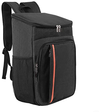 GodlSoon Kühltasche, Kühlrucksack, 18 l, isolierte Tasche, auslaufsicher, Lebensmittel-Kühltasche, Picknick-Tasche, Picknick-Rucksack (Color : Black)