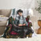BAIBAITI Attack Titan Levi Ackerman Decke, ultraweich, warm, Plüsch, weicher Überwurf, Geschenke, leichte Flanelldecken für alle Jahreszeiten, Bett, Couch, Stuhl, Wohnzimmer, 203,2 x 152,4 cm, groß,