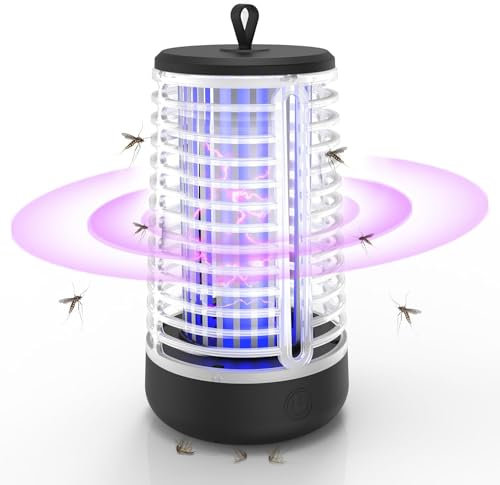 Lampe Anti Moustique, 20W 2000V Électrique Anti Moustique, Tueur d'Insectes Électrique,Sûr et Efficace pour Camping Intérieur Extérieur Jardin Terrasse, Lampe Anti Moustique