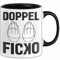 Italiener Doppel Ficko Tasse Geschenk Italien Itelienische Geste Geschenkidee Kaffee-Becher (Schwarz)
