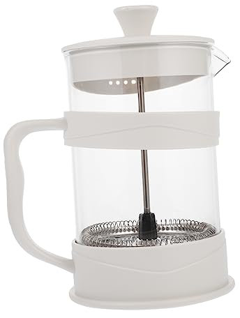 Hoement Filtro Prensa Francés De Vidrio Para Café y Té Cafetera Estilo Francés Para Hogar y Oficina Diseño Compacto y Seguro Para Infusiones y Uso Diario