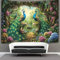 ZBOLI Pfau Dekorationen Tapisserie Wandbehang Blooming Blumes 3D-Druck Wanddecke Wandbehang Poster Für Wohnzimmer Schlafzimmer Wohnheim Dekor 100cmx150cm