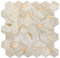 OYASIMI 10 PCS Hexagon Stick on Tiles for Kitchen Wall, Heat Resistant Self Adhensive Kitchen Splashback PVC Smart Tiles, 12'' Beige Marble Waterproof Peel and Stick Wall Tile for Bathroom