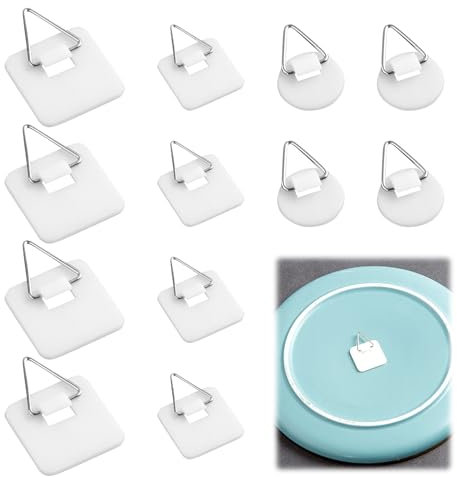 12 Stück Bildaufhänger Selbstklebend,Klebehaken Bilder,Selbstklebende Bild Aufhängen Ohne Bohren,Befestigung Ohne Bohren,Bilderhaken Selbstklebend,Aufhänger für Bilder,für Wand Bilderrahmen Küche