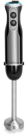 Kolohoso Mixeur Plongeant 1000W, Mixeur Blender 20 Vitesses Réglables et à Une Touche TURBO, Mixeur Plongeur Multifonction avec 4 Lames Tranchantes, les Aliments Pour Bébé, Les soupes et Les Purées