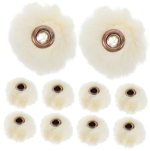 KALLORY 10 Stück Ohrring-Pompom-zubehör, Decke, Charm, Basteln, Edle Ohrringe, Schlüsselanhänger, Flauschige Ohrringe, Fell- Für Mädchen, Kugeln, Garn,