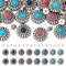 PandaHall - Set di 16 rivetti a vite per pelle, in finto turchese, rivetti decorativi per borse, scarpe, vestiti, cinture