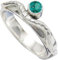 Im Labor gezüchteter grüner Paraiba-Turmalin Edelstein 925 Sterling silber Band Ring Herren und Damen Schmuck CRG-1076AS14_(60 (19.1))