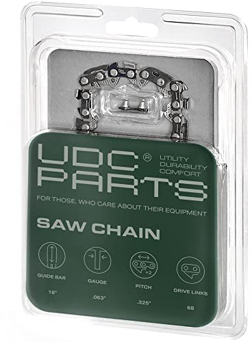 UDC Parts 18-Inch Chainsaw Chain / L68 / .063 Gauge 68 Drive Links .325' Pitch/Low-Kickback and Low-Vibration/Fits Stihl - 1 Pack