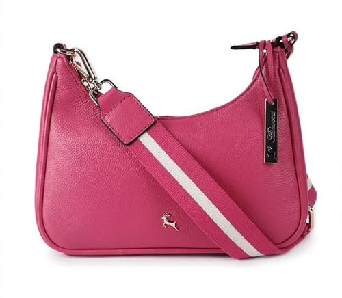 Ashwood Real Leather Crossbody Bag for Women – Gold Hardware with Adjustable Webbing Strap - Compact Everyday Shoulder Bag: 64296