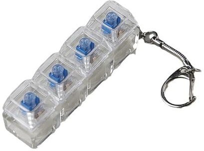YUNGLOO Tragbarer Tastaturschalter, Testgerät, Testwerkzeug, LED-Lichtschalter, Schlüsselanhänger, Spielzeug für 2-Tasten, 3–4, 1 Stück, für mechanische Liebhaber