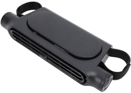KIMISS Car Cooling Fan USB Bladeless Angle 3 Speeds Adjustable Quiet Car Headrest Fan for Outdoor Travel (Black)