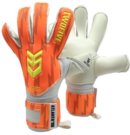 TWOFIVE Atlanta'96 Orange Advance - Robuste Handschuhe mit optionalen Fingerverstärkungen - Unisex für Erwachsene / Kinder - Langlebige Softgrip-Handfläche - ErgoRoll-Schnitt (Größe 10)