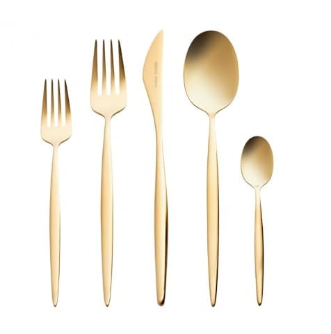 Karaca Lızbon Matte Gold 6-Personen 30-teiliges Besteckset