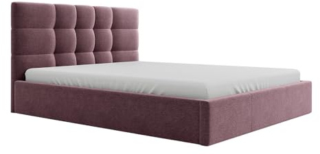 Vente-unique - Bett mit Bettkasten 2 Eliava - Polyester - Bordeaux