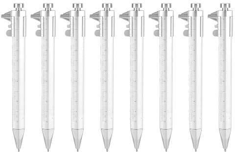 Riuulity Bolígrafo de Calibre, Escala de Medición de 0 a 100 Mm ±0,05 Mm de Precisión para Escritura y Dibujo (Recambio azul)