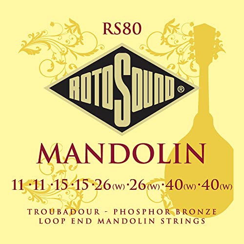 Rotosound Strings for Mandolin, Strings Set RS80 Medium 10-34