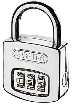 ABUS Zahlenschloss 160/40 - Vorhängeschloss in hochglanz-verchromter Optik - mit individuell einstellbarem Zahlencode - 32933 - ABUS-Sicherheitslevel 5 - Silber