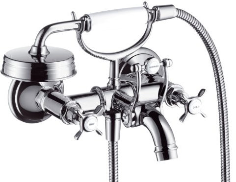 Hansgrohe 16540820 Axor Montreux Zweigriff Wannen Armatur DN 15, brushed nickel