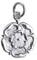 Silver 14mm Tudor Rose of England Pendant or Charm