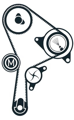 SKF Water Pump And Timing Belt Kit With Gaskets VKMC 06008 Height 171 mm Length 271 mm Width 142 mm - OE Quality