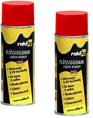 Raid HP 380235 Flüssiggummi 800ml ROT-MATT Sprühfolie Felgenfolie. Dauerelastische Gummierung für innen und außen für Auto Boot Motorrad Quad Fahrrad Freizeit Hobby
