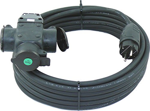 maxgo Verlängerungskabel 20m Außen 3Fach Verteiler Stromkabel Außenbereich Schuko Verlängerung 20 Meter Outdoor Verlängerung Kabel Steckdosenleiste 3-Fach Mehrfachstecker Multisteckdose 3x2,5