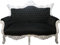 Casa Padrino Barock 2-er Sofa Master Schwarz/Weiss - Antik Stil Möbel