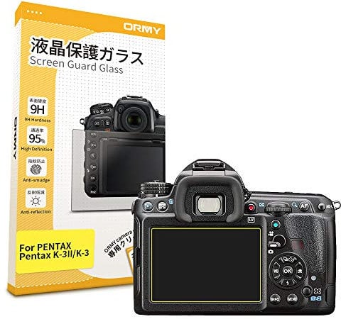 ORMY Tempered Glass Camera Screen Guard for Pentax K-3II / K-3 [Ultra-thin, High Definition, 9H Hardness]