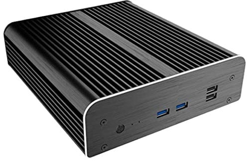 Akasa Newton S7D | Entwickelt für Intel 7th Gen NUC (Dawson Canyon) | PC-Aluminium-Gehäuse | Lüfterlose CPU-Kühlung | Unterstützt 2,5 SSD HDD und VESA-Montage | A-NUC38-M1B
