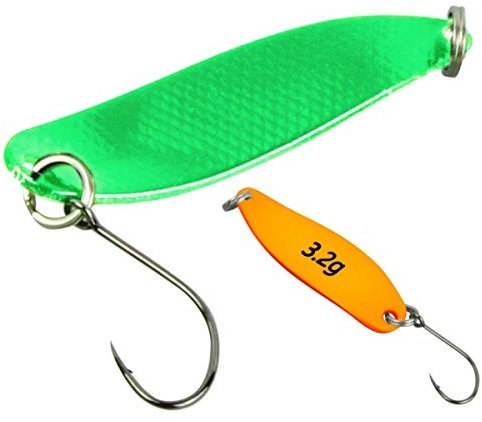 Fishing Tackle Max FTM Trout Spoon Hammer 113 UV Grün Orange 3,2 g 5200113 Forellenköder Ultra Light UL