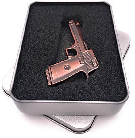 Onwomania Gun Pistole Chrom USB Stick in Alu Geschenkbox 8 GB USB 2.0