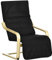 HOMCOM Fauteuil Relax Chaise de Salon avec Repose-Pied réglable déhoussable Confort et Relaxation 94 x 66,5 x 100 cm Bois Massif Noir