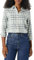 Amazon Essentials Women's Regular-Fit Long-Sleeve Lightweight Plaid Flannel Shirt, Black Grey Plaid, L