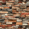 Ohmywor Papier peint autocollant en vinyle vintage - Décoration d'intérieur pour salon, chambre à coucher - 45 x 300 cm (brique rouge)